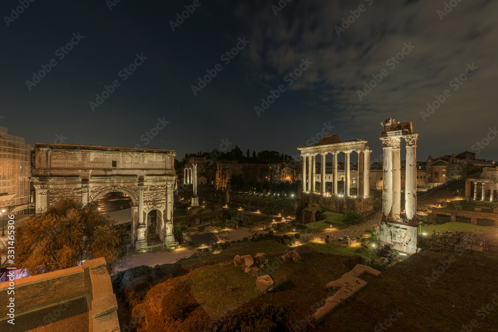Obraz premium Ruins of the Roman Forums in Rome, Italy