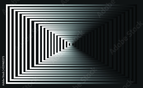 Optical squares art pattern in black and white abstract. Illusion background. Modern geometric. Design for wallpaper, wrapping, fabric, backdrops, prints, gradient, Textures