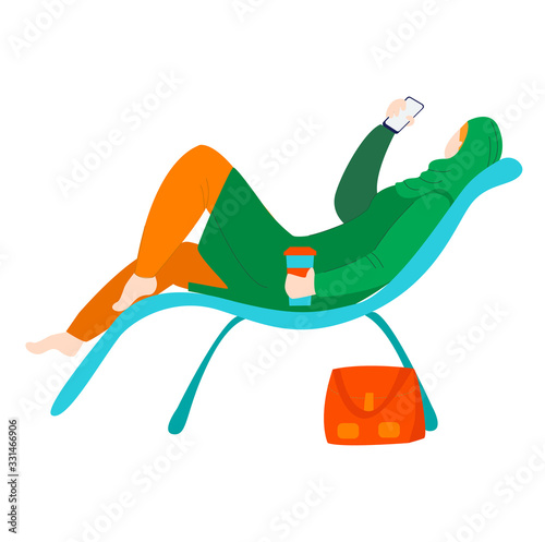 Arabic muslim woman in swimsuits at beach under sun arab woman flat vector illustration.