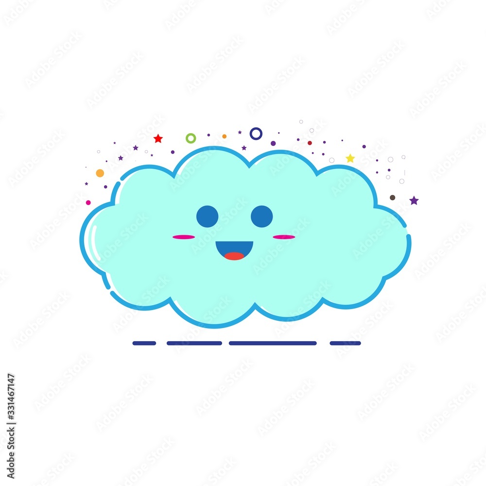 Cloud graphic design ilustration with mbe style Cloud graphic design ilustration with mbe style