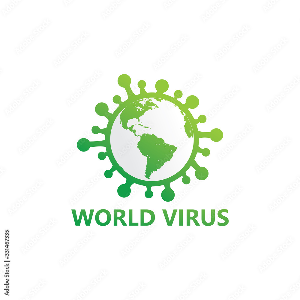 World Virus Logo Template Design World Virus Logo Template Design