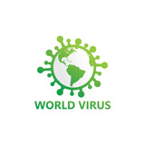 World Virus Logo Template Design