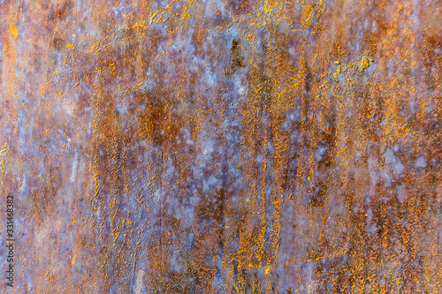 Rusty metal textured background for internal external decoration and design of the concept of industrial construction.