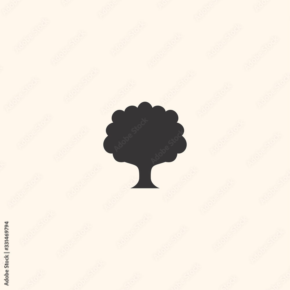 Tree vector design template icon .
