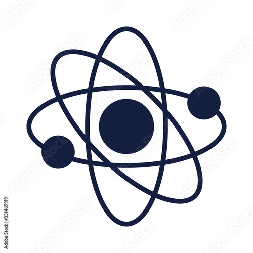 atom molecule science silhouette style