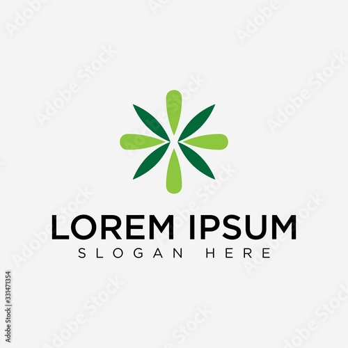cannabis logo design for healthcare and medical lab business