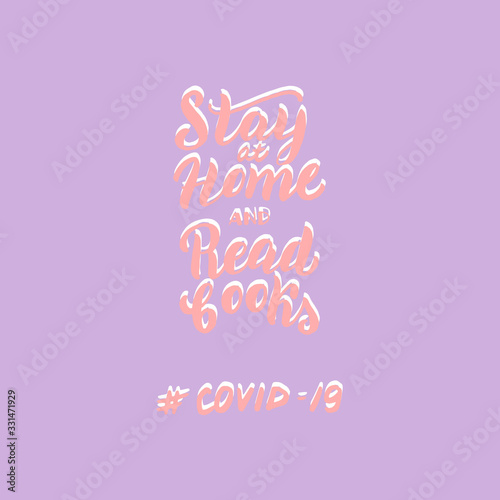 Coronavirus warning poster. Covid-19 inscription lettering banner. Sign to prevent desease outbreak. Stop corona virus epidemic concept leaflet. Vector eps 10.