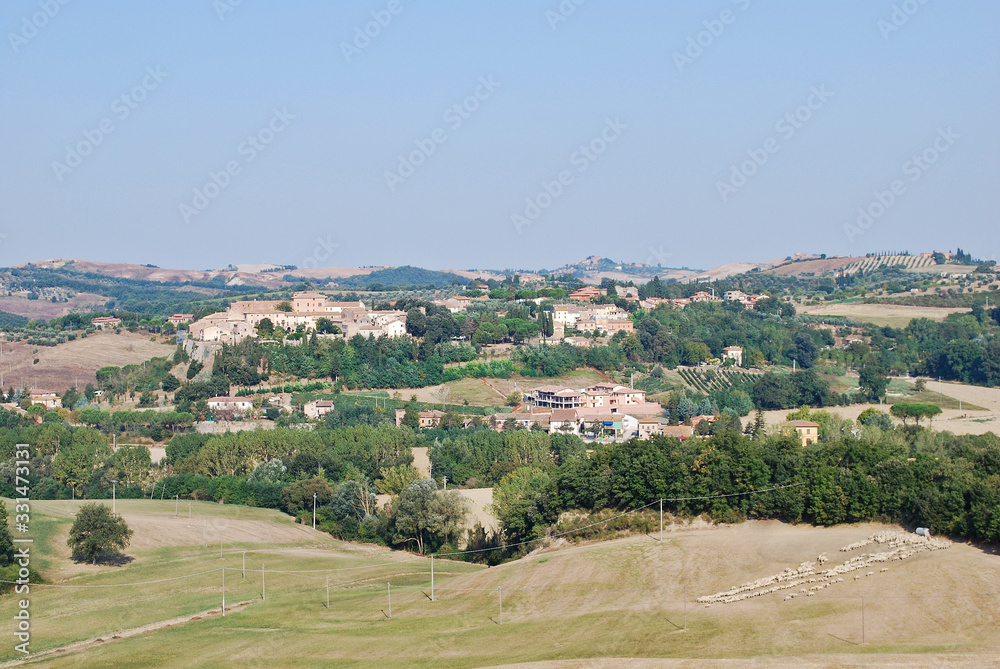 Panorama delle Crete Senesi a San Giovanni d'Asso
