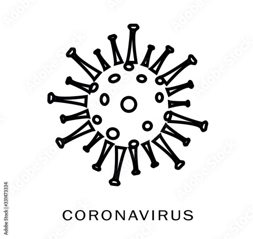 World pandemic coronavirus bacterium corona 2019 contour contagion