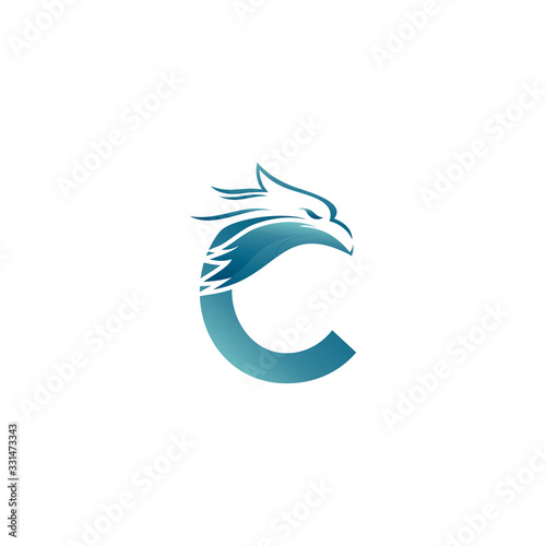 Eagle and C letter logo
