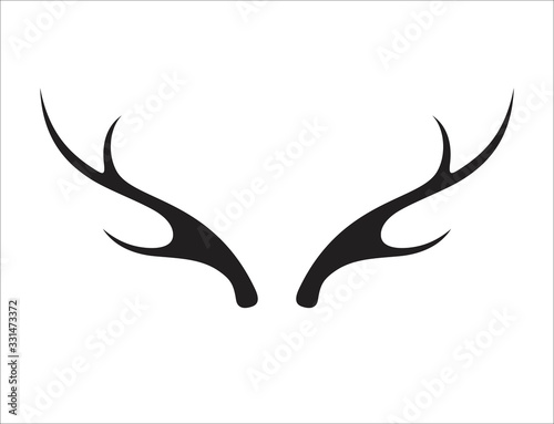 Foto Deer antler ilustration logo vector template