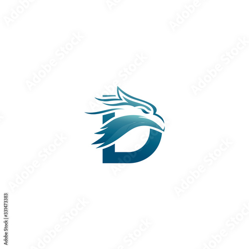 Eagle and D letter logo