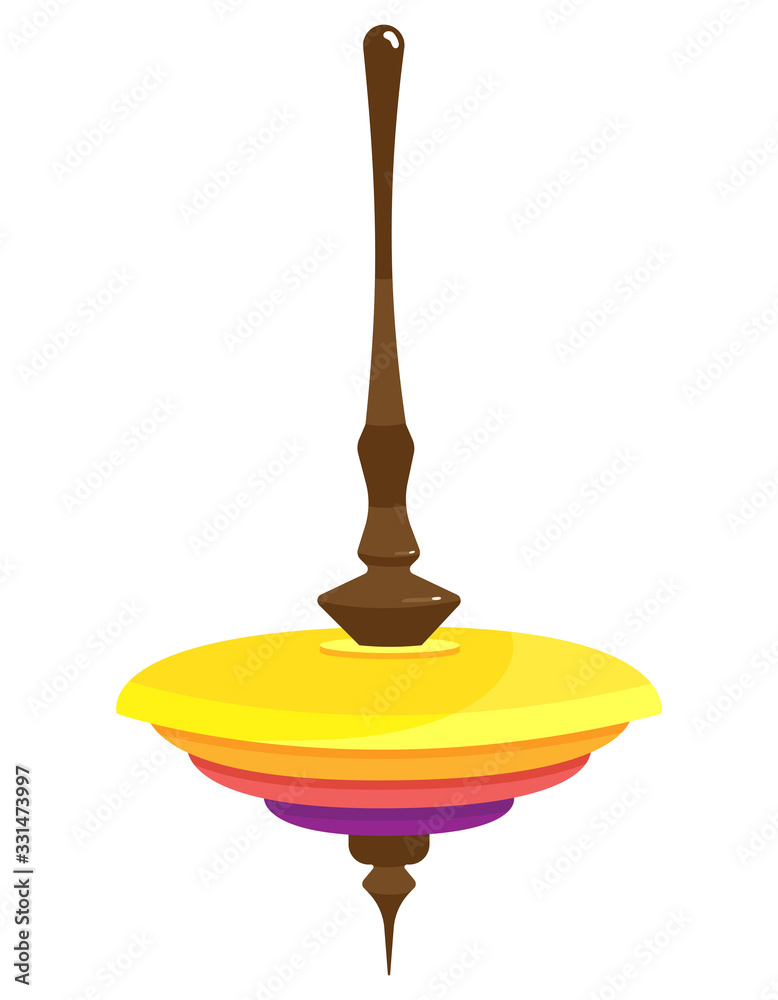 Children's whirligig. Bright toy in cartoon style isolated on white background. Children's whirligig. Bright toy in cartoon style isolated on white background.