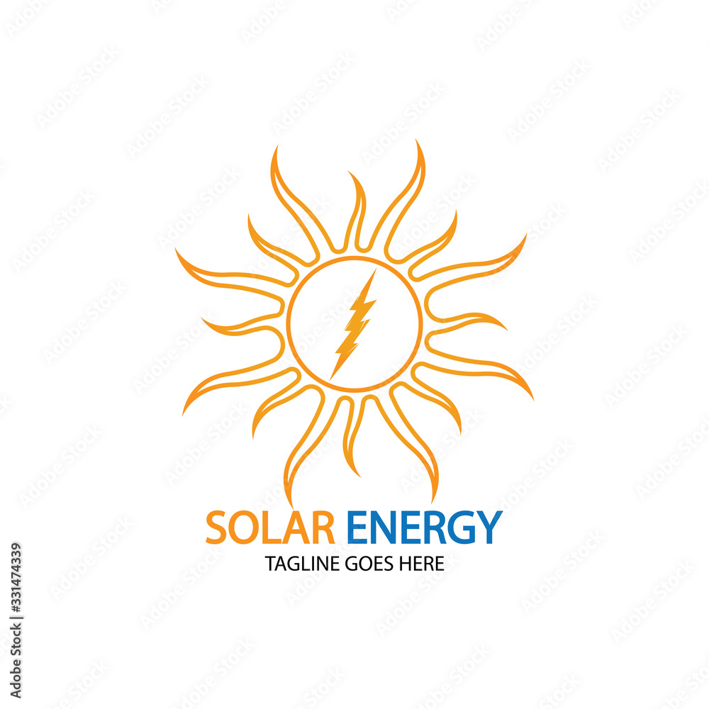 Sun solar energy logo design template. solar tech logo designsv Sun solar energy logo design template. solar tech logo designsv