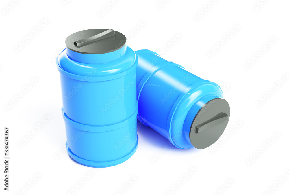 Water tank. Capacities for various liquids, 3d illustration Water tank. Capacities for various liquids, 3d illustration