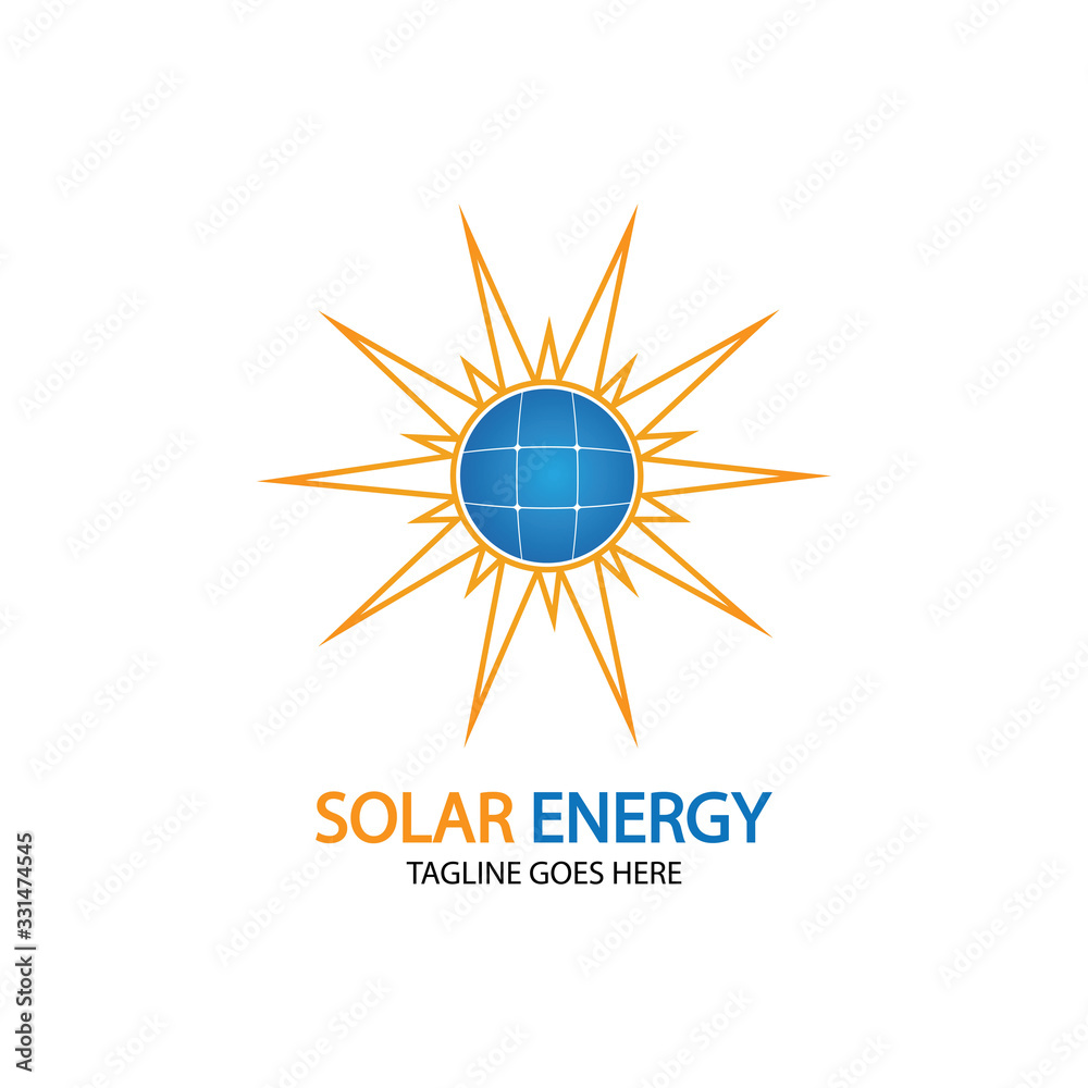 Sun solar energy logo design template. solar tech logo designsv Sun solar energy logo design template. solar tech logo designsv