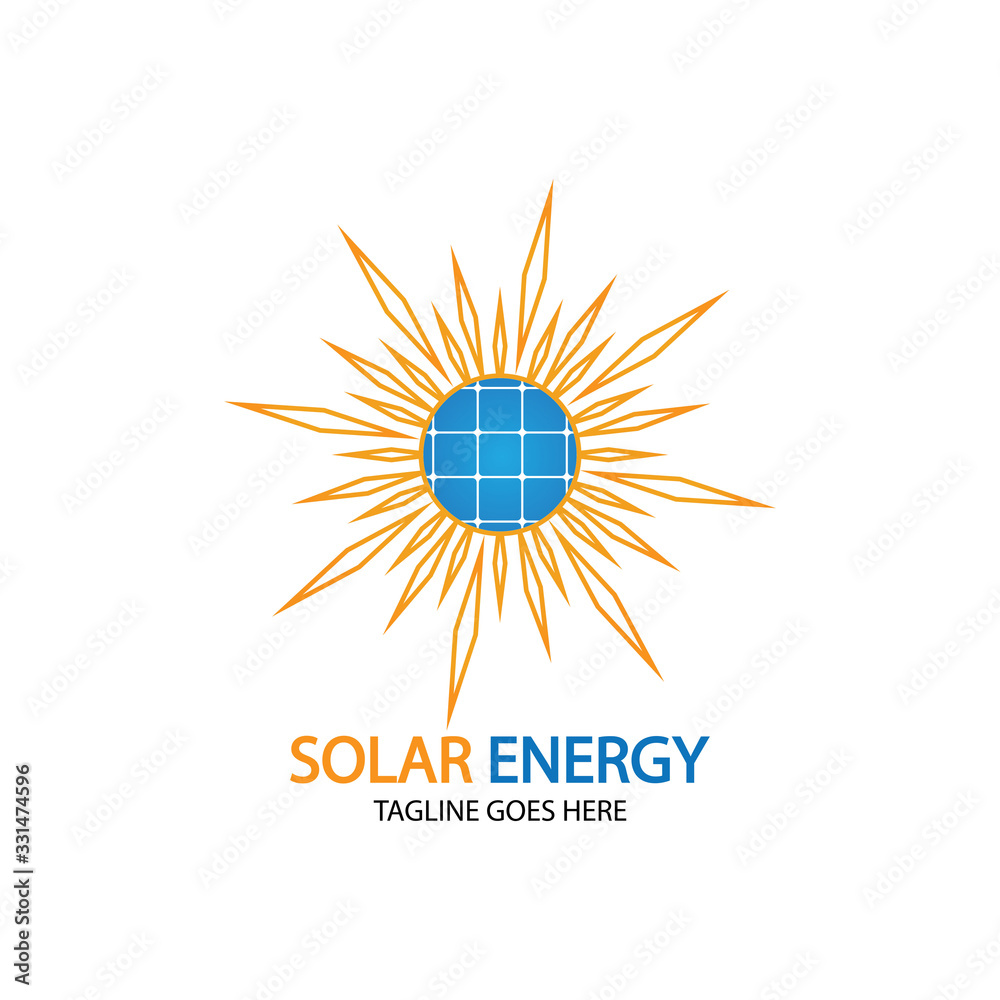 Sun solar energy logo design template. solar tech logo designsv Sun solar energy logo design template. solar tech logo designsv