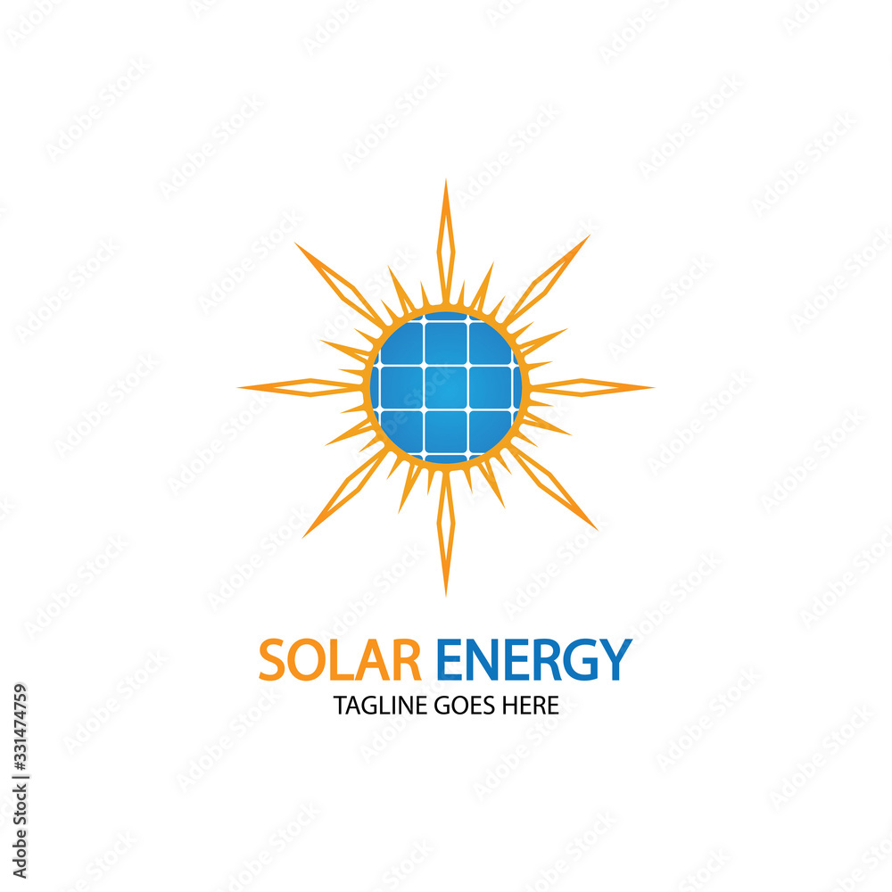 Sun solar energy logo design template. solar tech logo designsv Sun solar energy logo design template. solar tech logo designsv