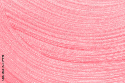 Shiny pink acrylic paint abstract texture or painting for your banner or poster.