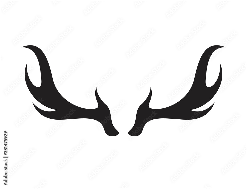 Deer antler ilustration logo vector template Deer antler ilustration logo vector template
