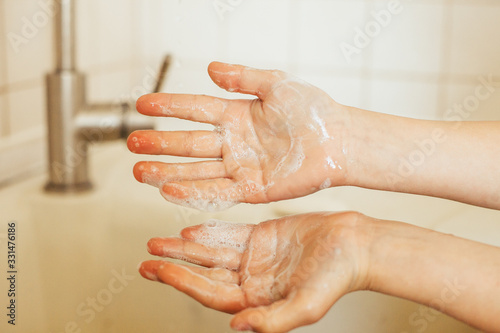 Washing Hands. Cleaning Hands