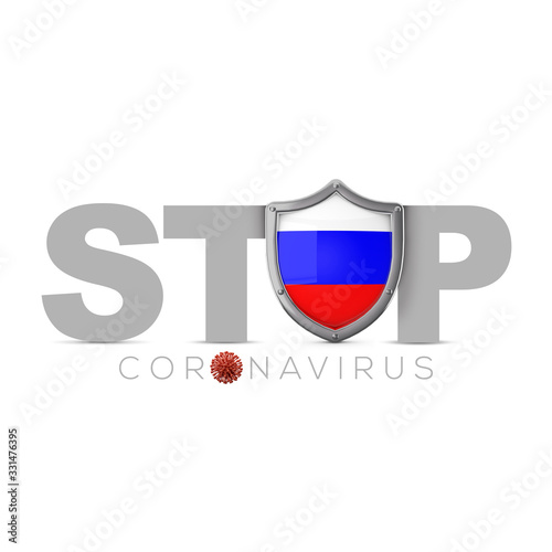 Russia protective shield. Stop coronavius concept. 3D Render Free Download Russia protective shield. Stop coronavius concept. 3D Render - GFXLoad
