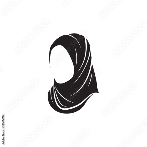 Hijab muslim graphic design template vector isolated