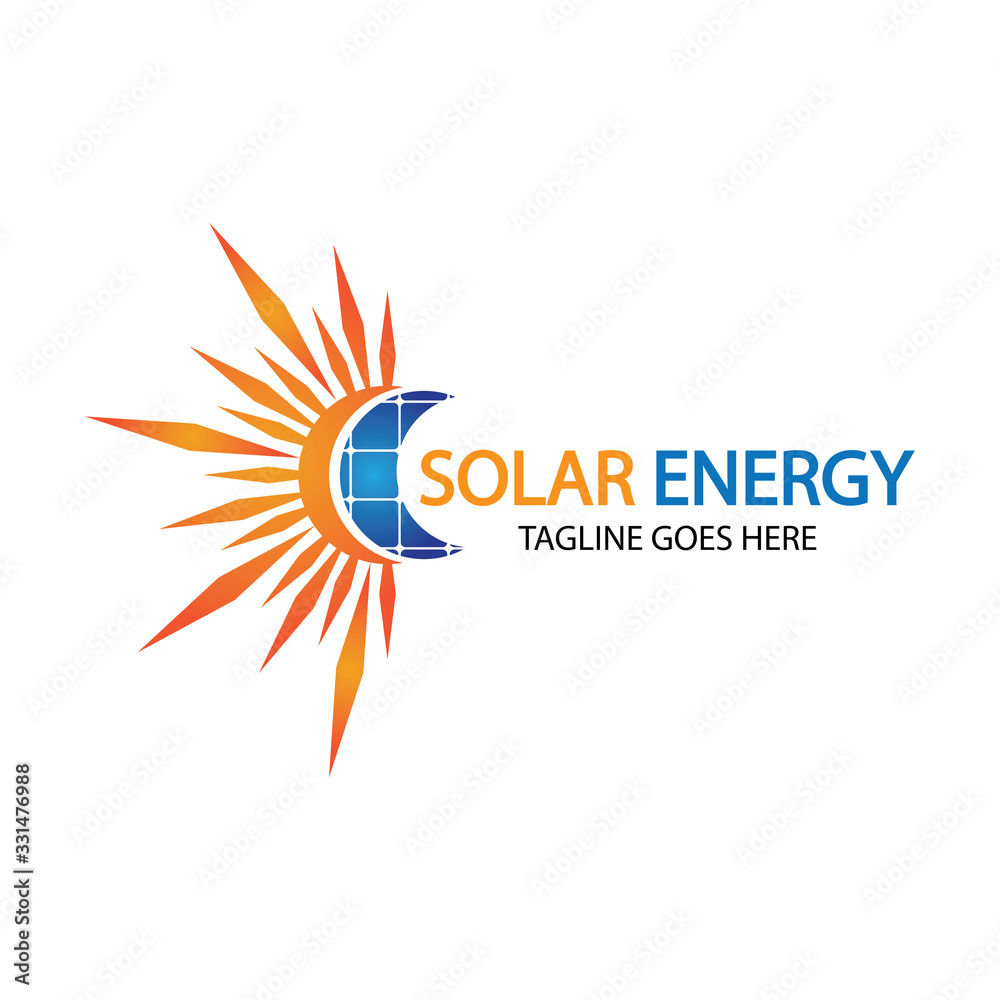 Sun solar energy logo design template. solar tech logo designsv Sun solar energy logo design template. solar tech logo designsv