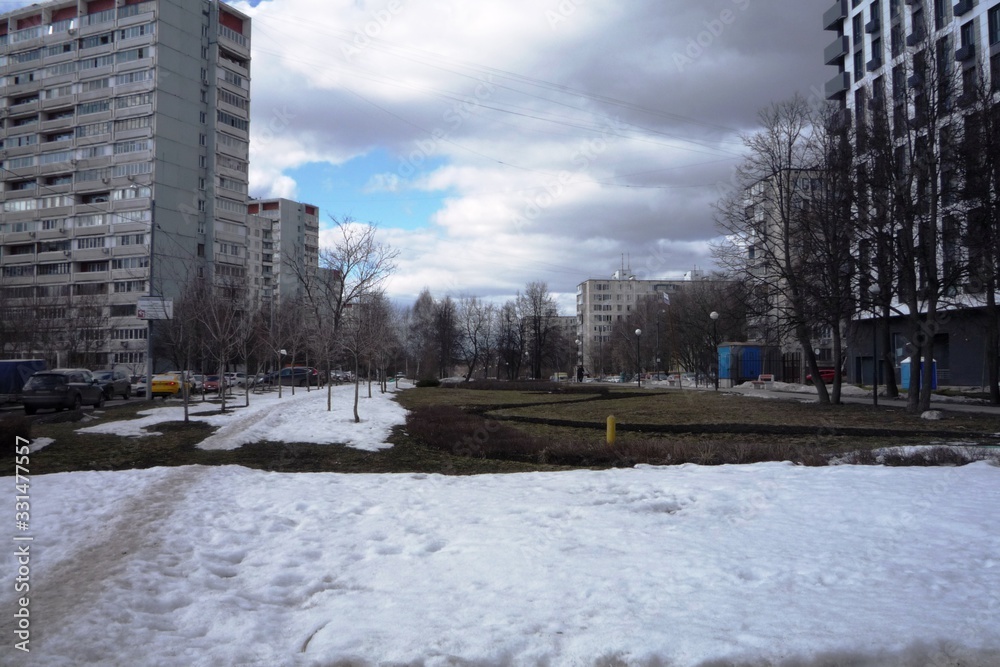 Fototapeta premium winter in the city