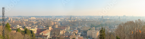 Panorama of Rome from the Janicule Hill terrace