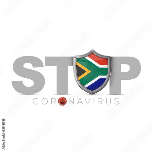 Free Download South Africa protective shield. Stop coronavius concept. 3D Render - GFXLoad