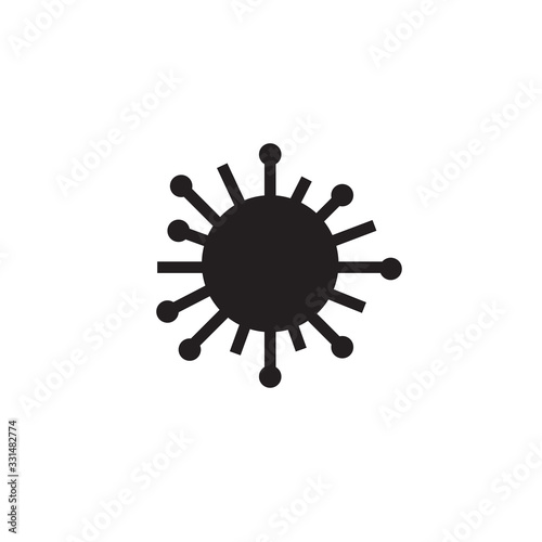 coronavirus flat icon, vector illustration