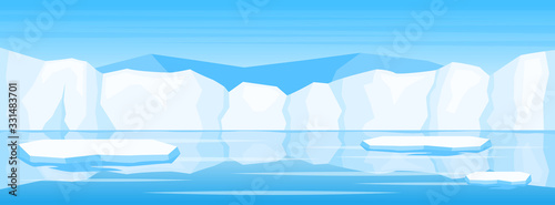 winter arctic ice landscape