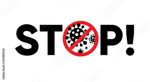 Stop coronavirus. Coronavirus outbreak in China. The fight against coronavirus. The danger of coronavirus and the risk to public health. Pandemic medical concept with dangerous cells. Vector .