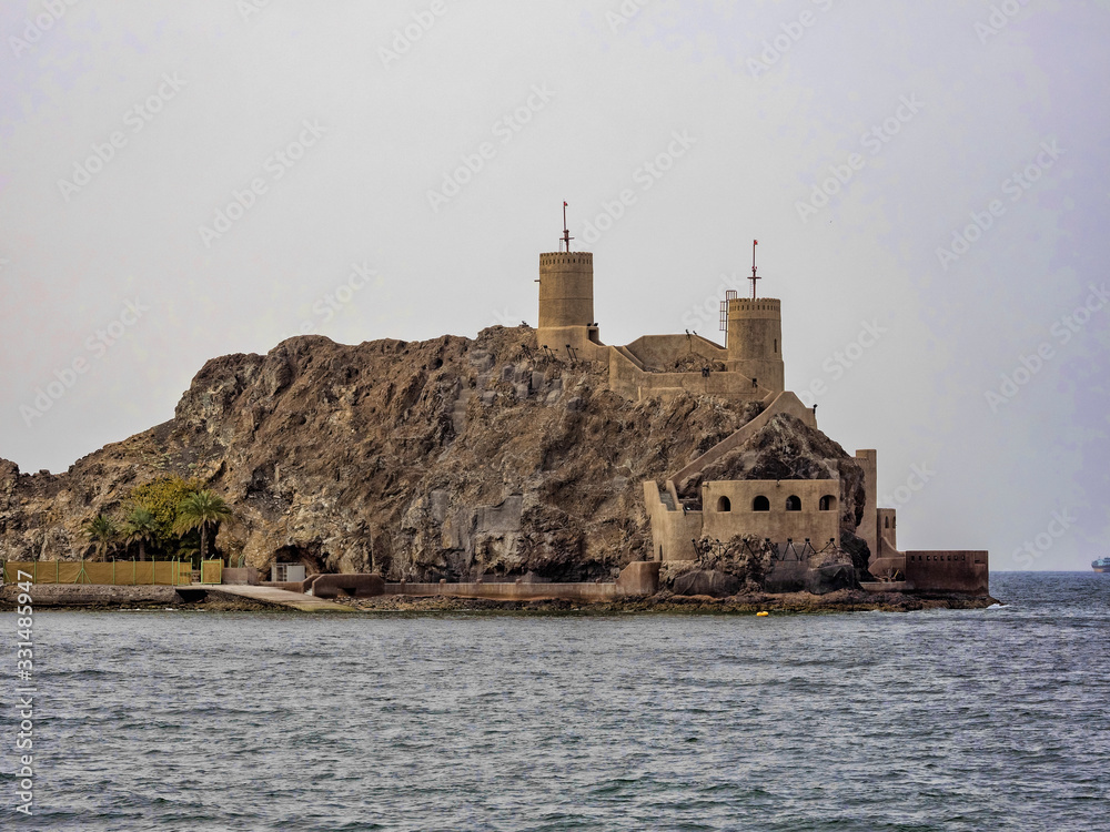View of Al Mirani fort, Muscat, Oman