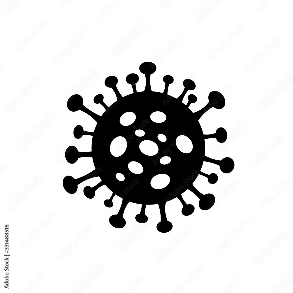 COVID-19 with abstract virus icon black color,Novel Coronavirus. Covid-19 disease prevention sign COVID-19 with abstract virus icon black color,Novel Coronavirus. Covid-19 disease prevention sign
