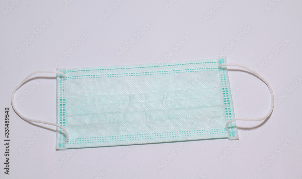 Medical protective mask on a white background Medical protective mask on a white background