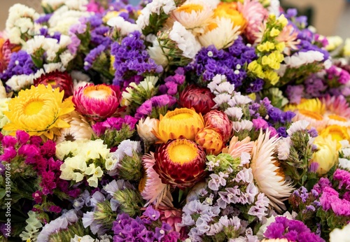 A colourful bouquet of flowers
