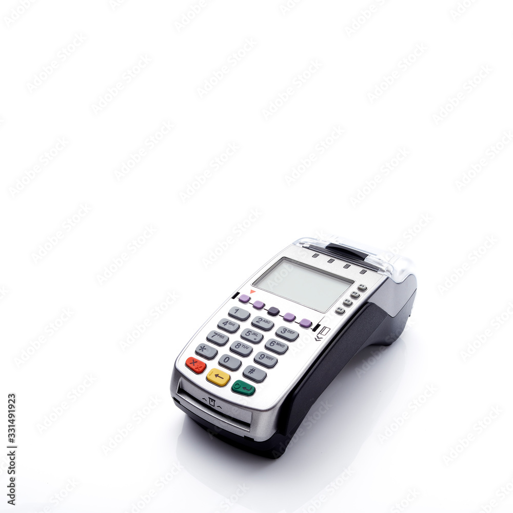 Credit card reader isolated on white Credit card reader isolated on white
