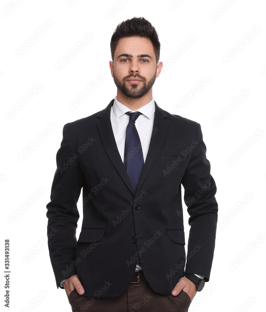Portrait of young businessman on white background Portrait of young businessman on white background