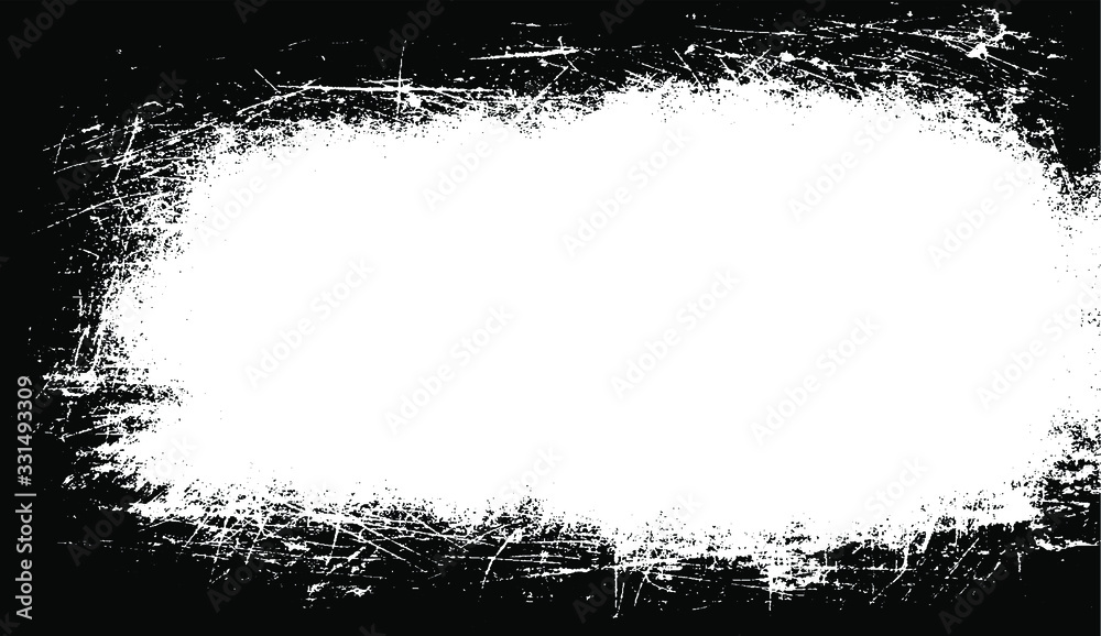 Scratched Frame. Grunge Urban Background Texture Vector. Dust Overlay. Distressed Grainy Grungy Framing Effect. Distressed Backdrop Vector Illustration. EPS 10.