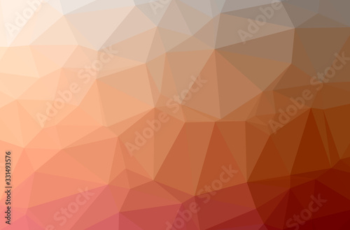 Illustration of abstract Orange horizontal low poly background. Beautiful polygon design pattern.