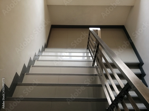 Modern style stairs in the building.