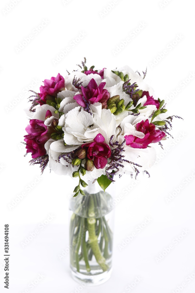 flower bouquet with pink and white flowers