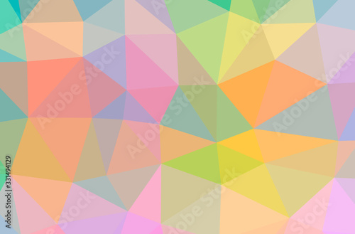 Illustration of abstract Orange, Yellow horizontal low poly background. Beautiful polygon design pattern.