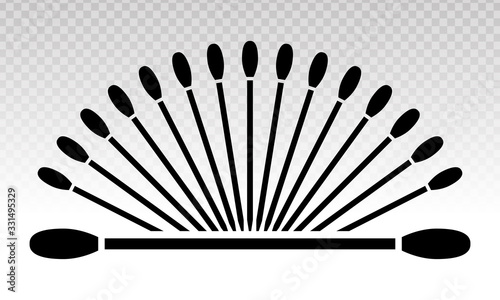 cotton buds. or cotton swabs line art vector icon for apps and websites