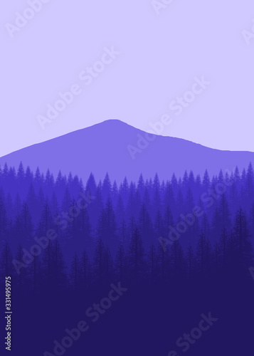 Flat landscape for background web , ui web , wallpaper ,texture , adventure background , wilderness silhoutte