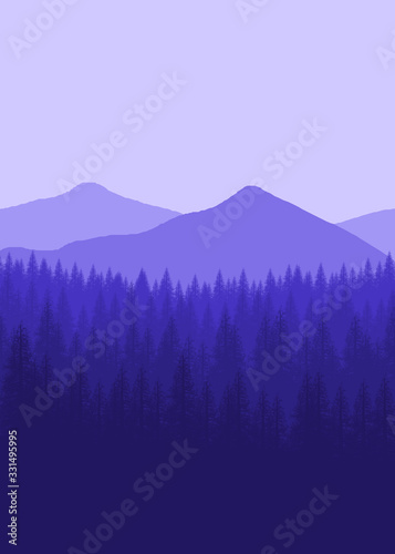 Flat landscape for background web , ui web , wallpaper ,texture , adventure background , wilderness silhoutte