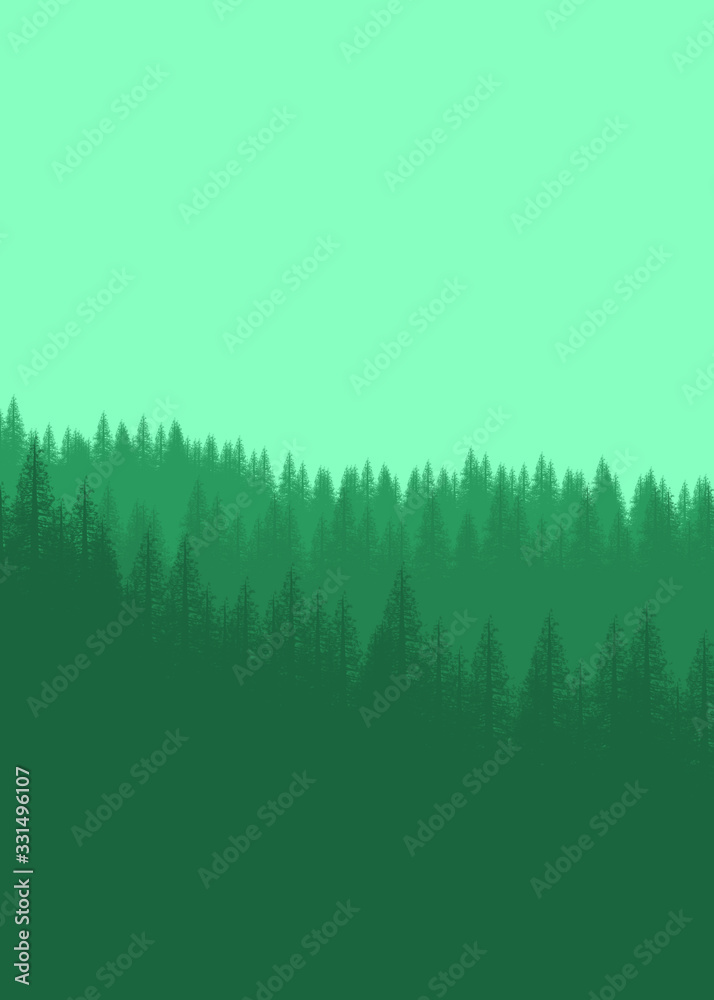 Obraz premium Flat landscape for background web , ui web , wallpaper ,texture , adventure background , wilderness silhoutte