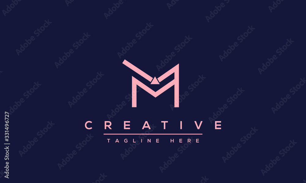 Unique modern creative elegant Letter M logo design or MM initials vector monogram symbol. Unique modern creative elegant Letter M logo design or MM initials vector monogram symbol.